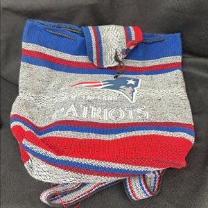 New England Patriots woven backpack- NWOT